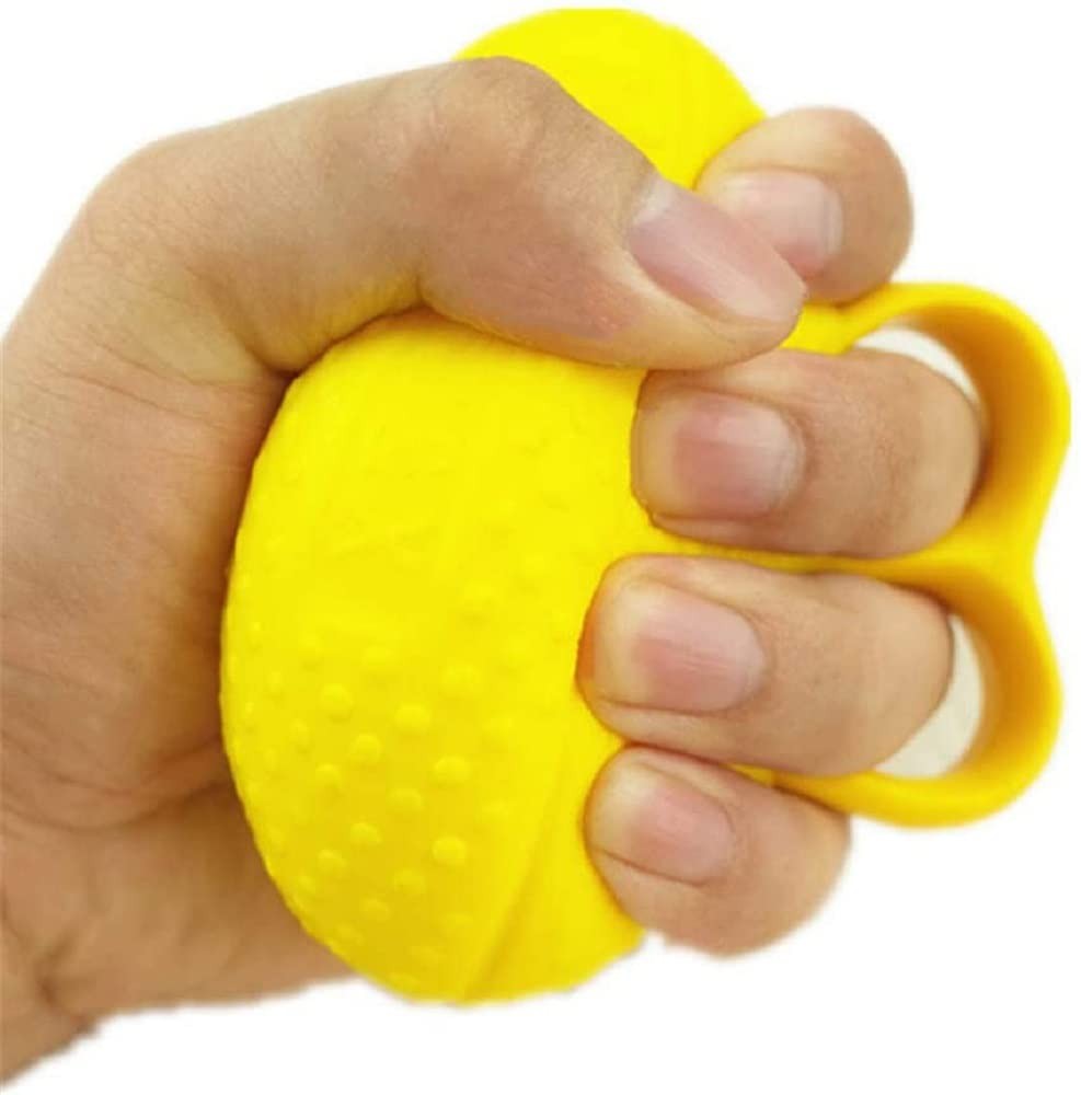 Healthman Finger Grip Ball, Stroke Hemiplegia Rehabilitation Training Yellow