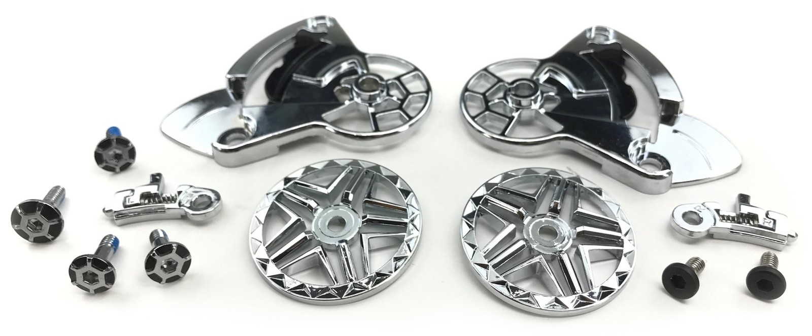 LS2 Thunder Carbon Helmet Shield Pivot Base Plate Chrome