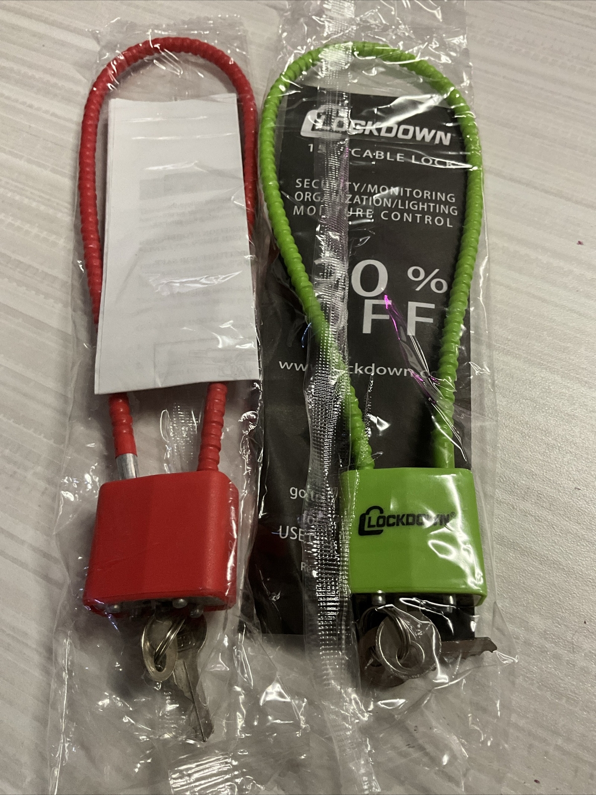 Lot Of 2  Brand New Cable Gun Locks Cable 15” Length Most Handguns Shotgun Rifle