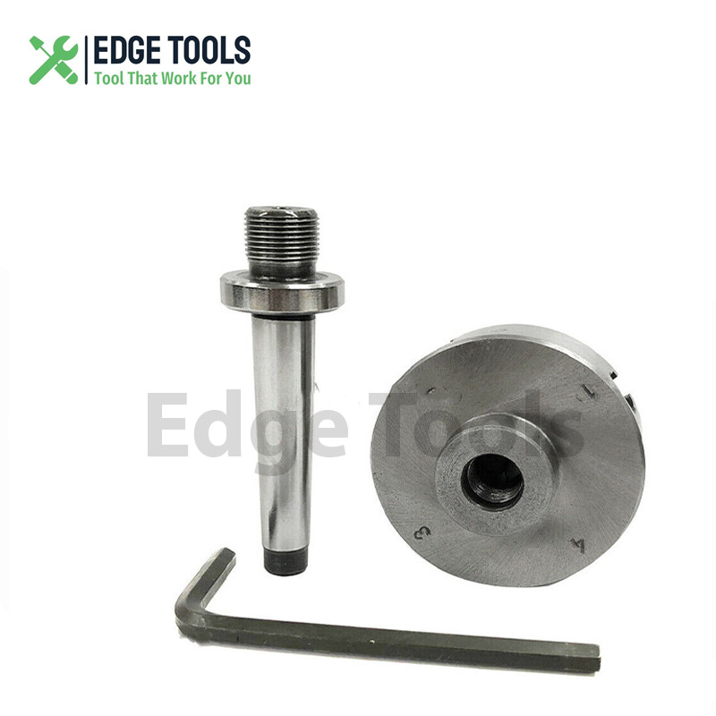 Inependent Lathe Chuck 4 Jaw 70mm 2-3/4" M14X1 2MT Shank Revolving Center MT2
