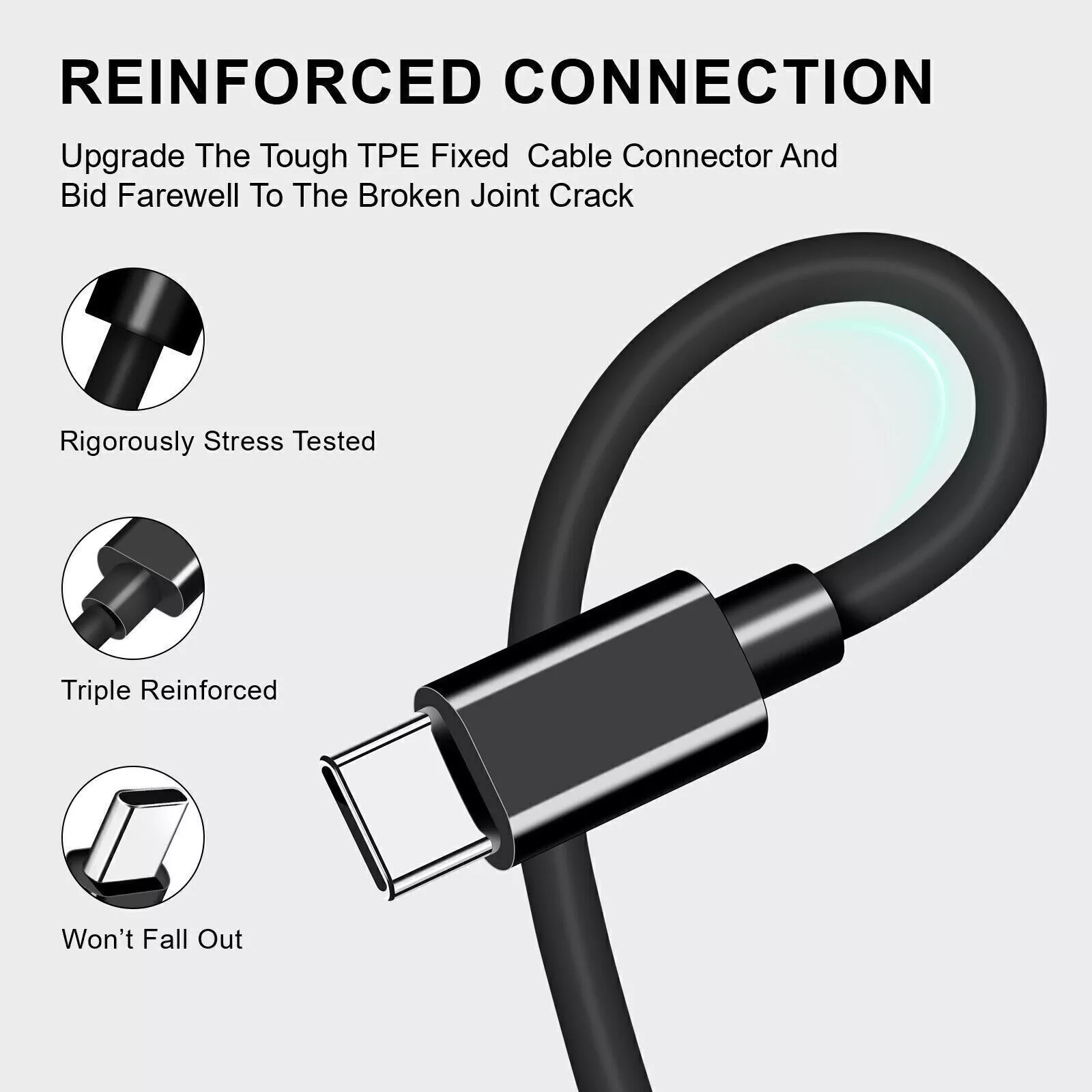 Universal 6FT USB-C to USB C Type-C Fast Charging Data SYNC Charger Cable Cord