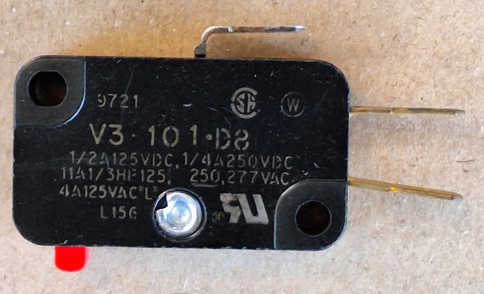 Freeport V3-101-DS Micro Switch, SPDT, 11A 125/250VAC,  1/3HP