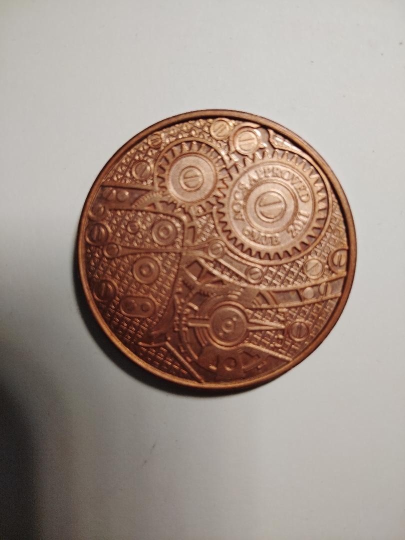 2011 MJB MONETARY METALS UK COPPER BITCOIN COIN EXTREMELY RARE HARD TO FIND