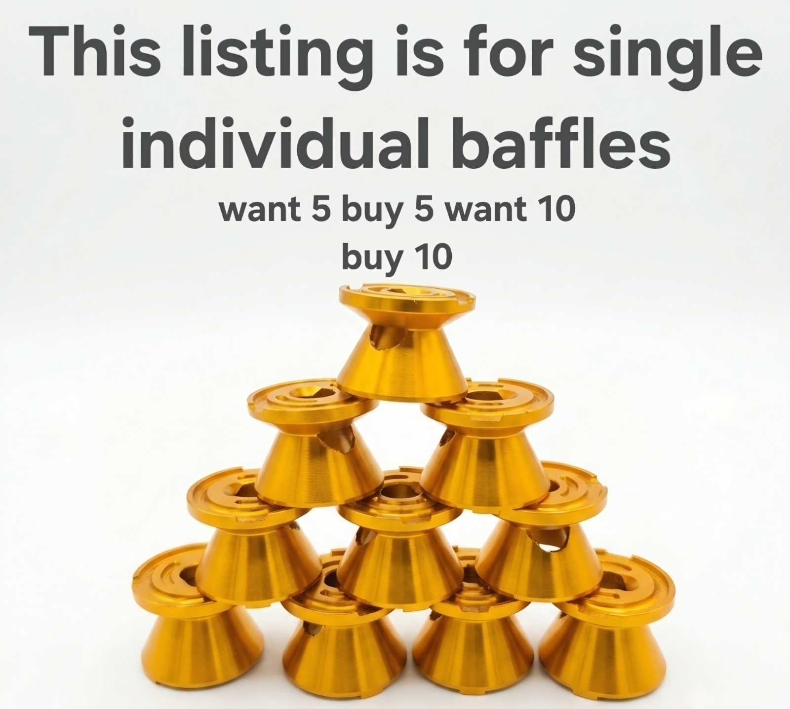 Stackable Airgun Baffles (Singles)