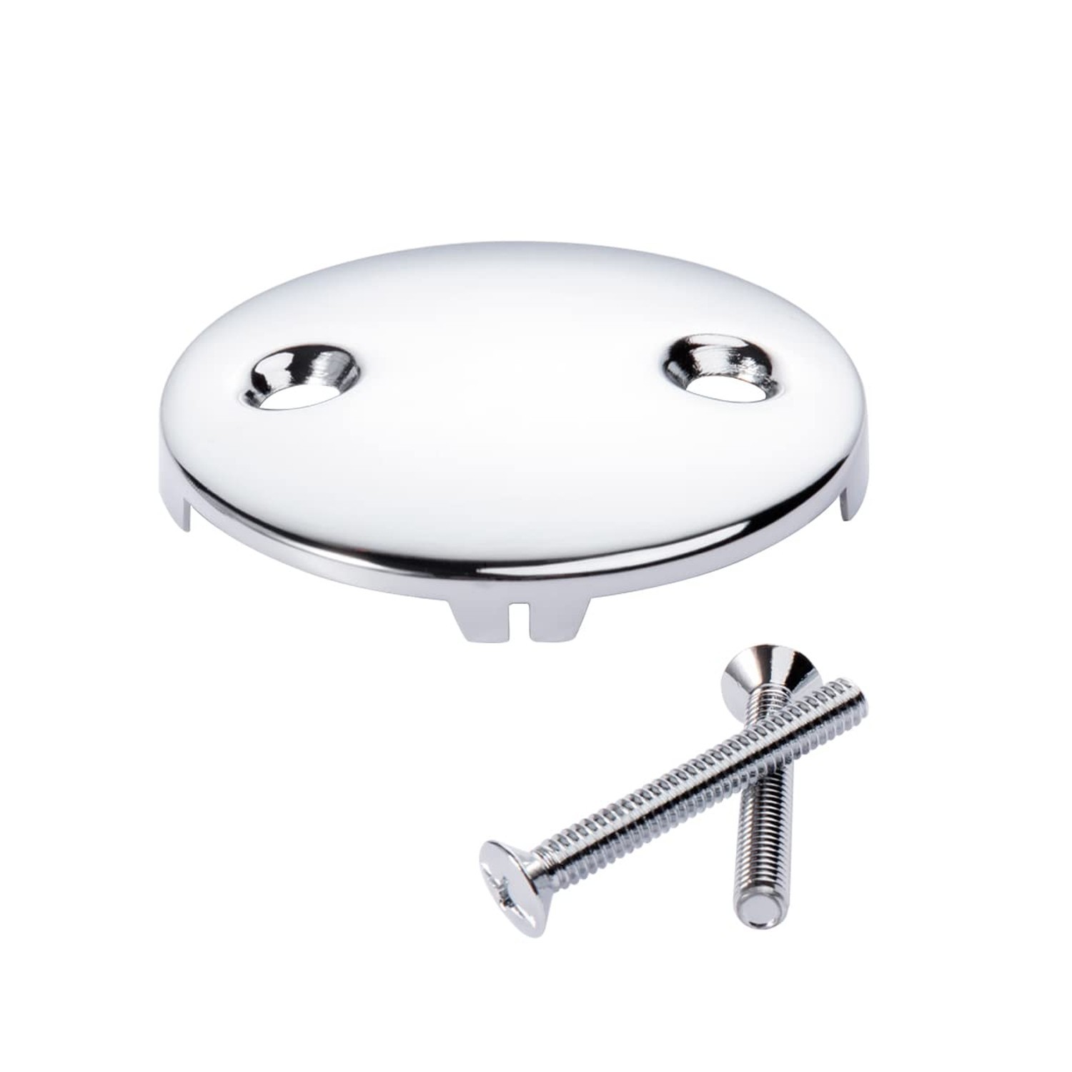 Universal Tub Overflow Faceplate, Polished Chrome, Solid Brass Construction (...