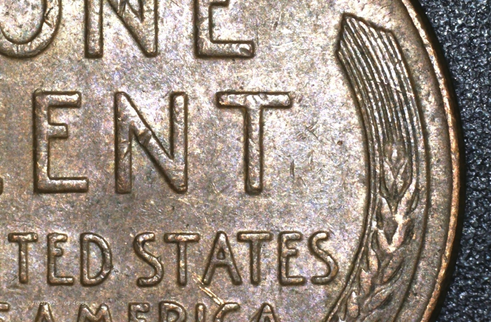 1950 D Wheat Penny Error - RPM - Strong Double Strike Rev #E02