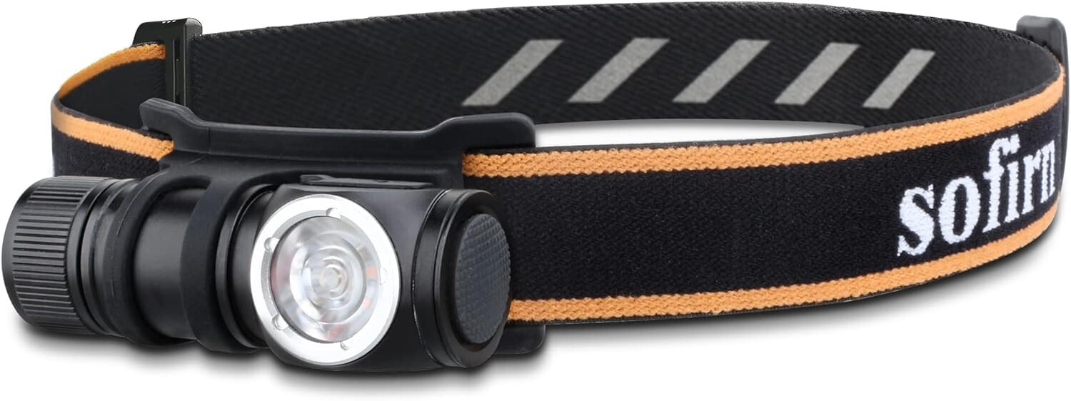 Sofirn HS10 LED Headlamp Rechargeable, 1100 Lumens Right Angle Flashlight