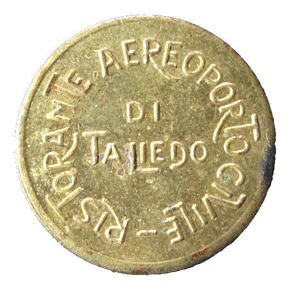 Civil Airport Restaurant Token Taliedo 1920 Old Tokens Ancien Jetons