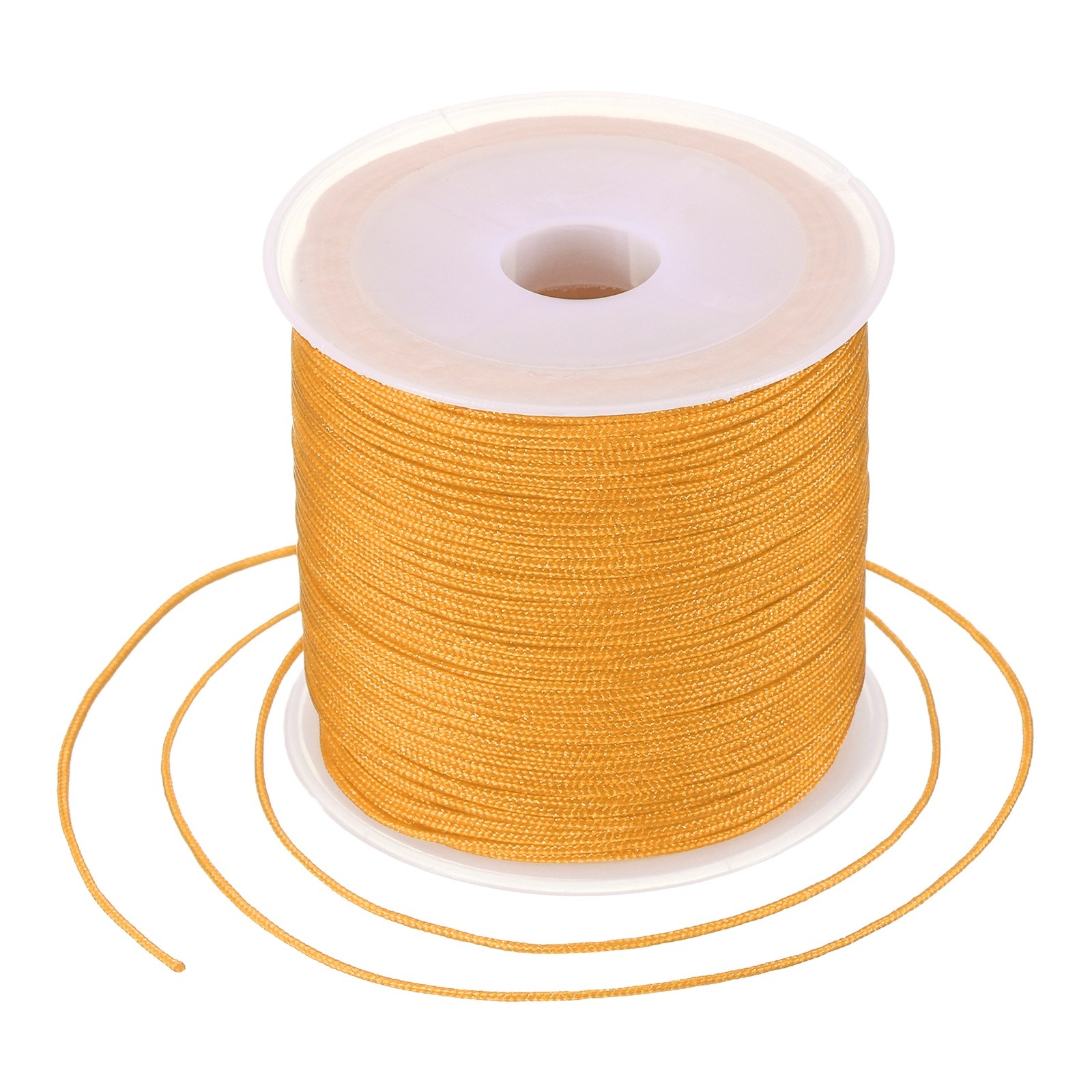 0.8mm Nylon String for Bracelets 44 Yards Nylon Beading Thread(Golden Yellow)