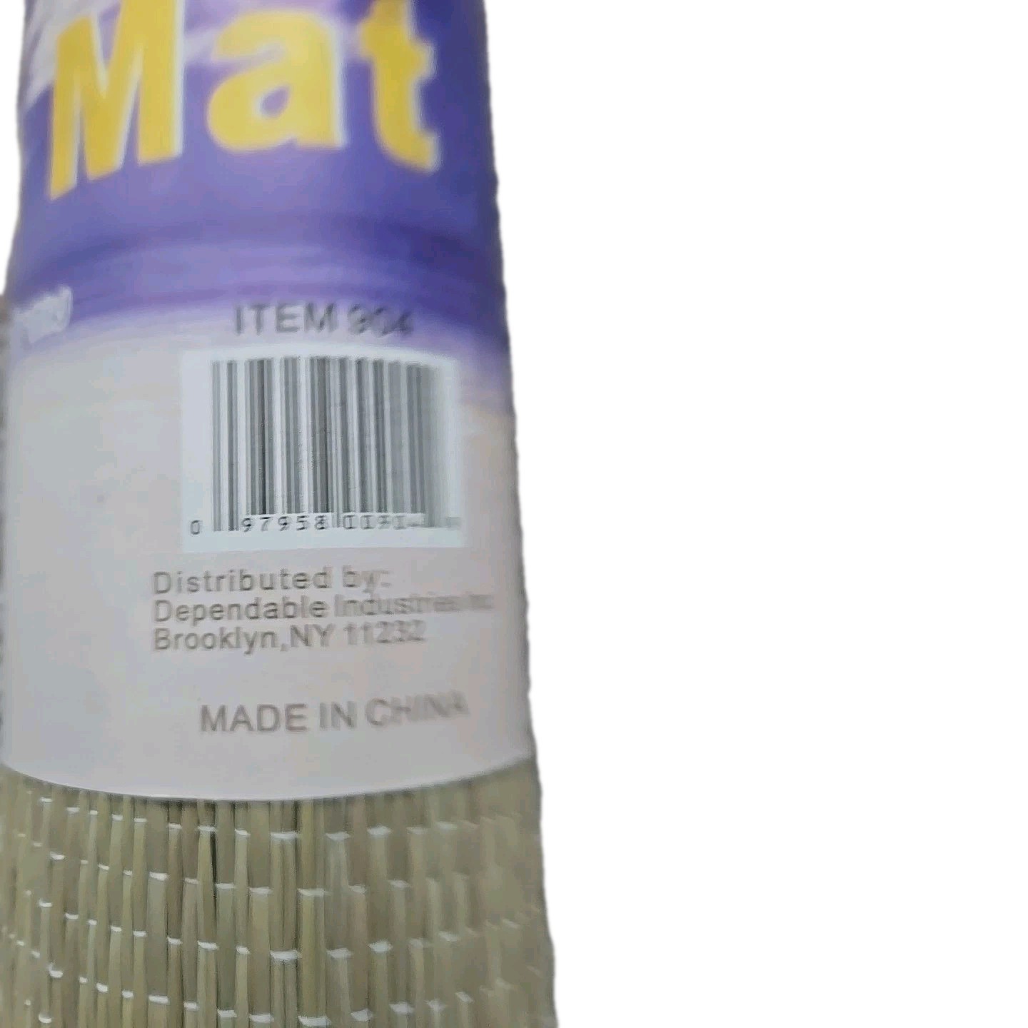 Dependable Industries Beach Mat 71 X 23.5 In Natural Straw MPN 904