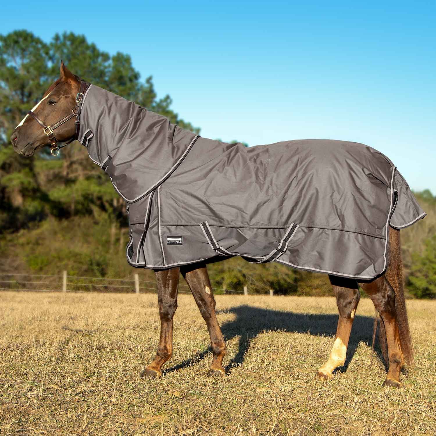 Jeffers Poplar Head Defense 1680 Denier Turnout Blanket with Detachable Neck