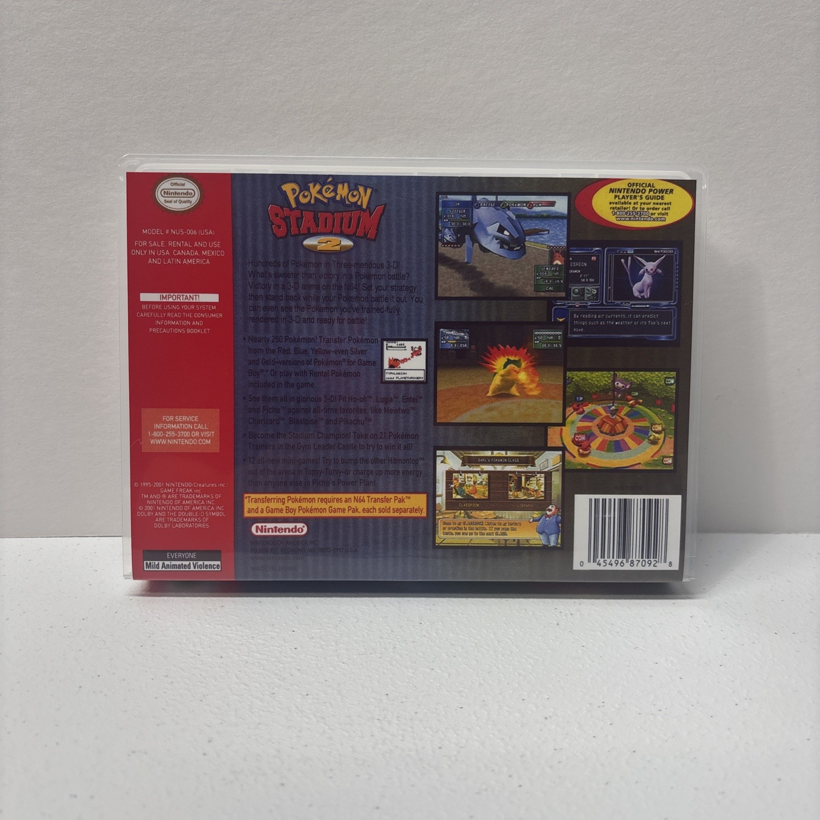 Pokémon Stadium 2 Universal Game Case for Retro Game Cart *CASE ONLY*