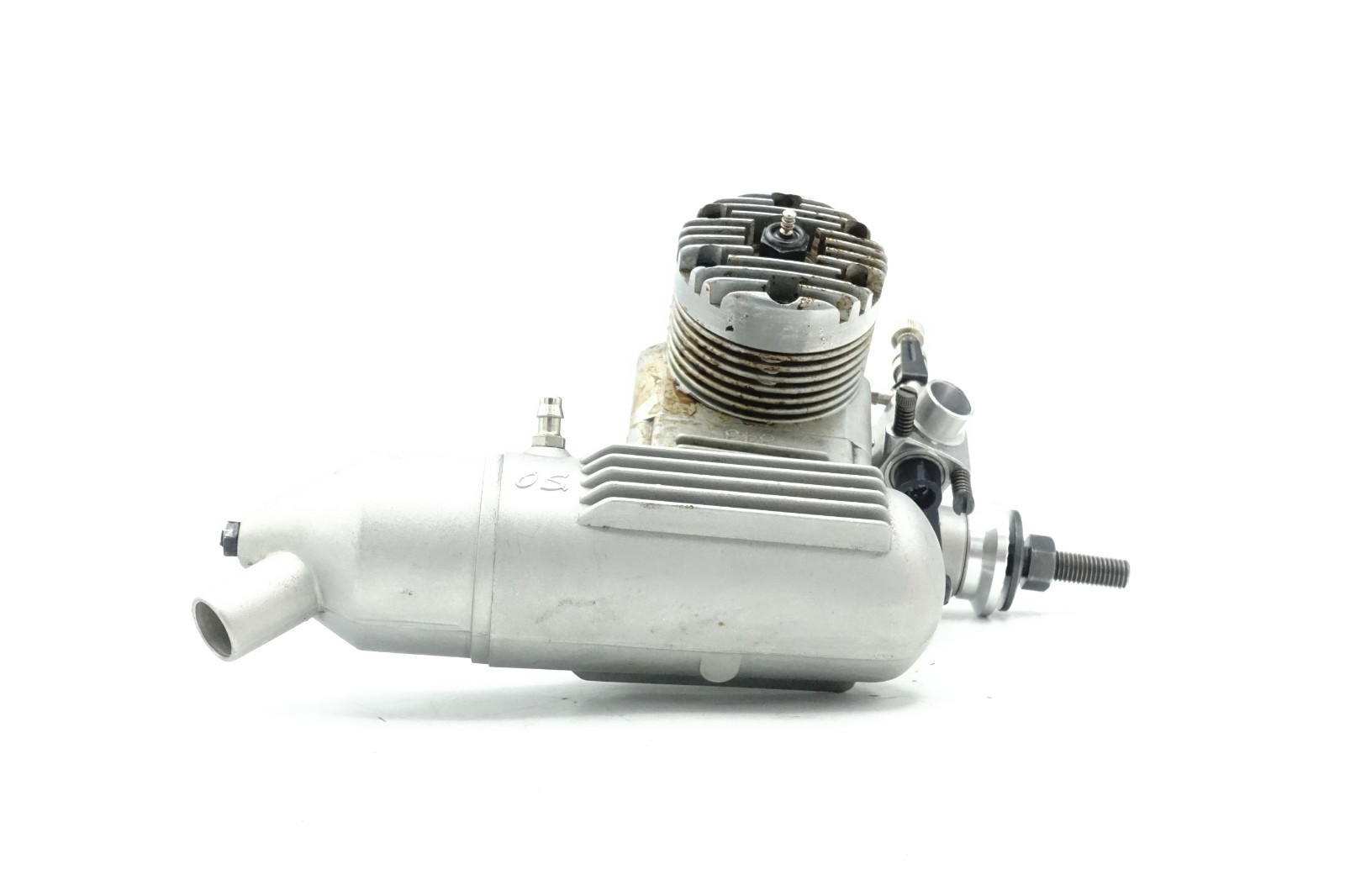 Vintage O.S Max FP 40 RC Airplane Engine with Muffler Has Compresion