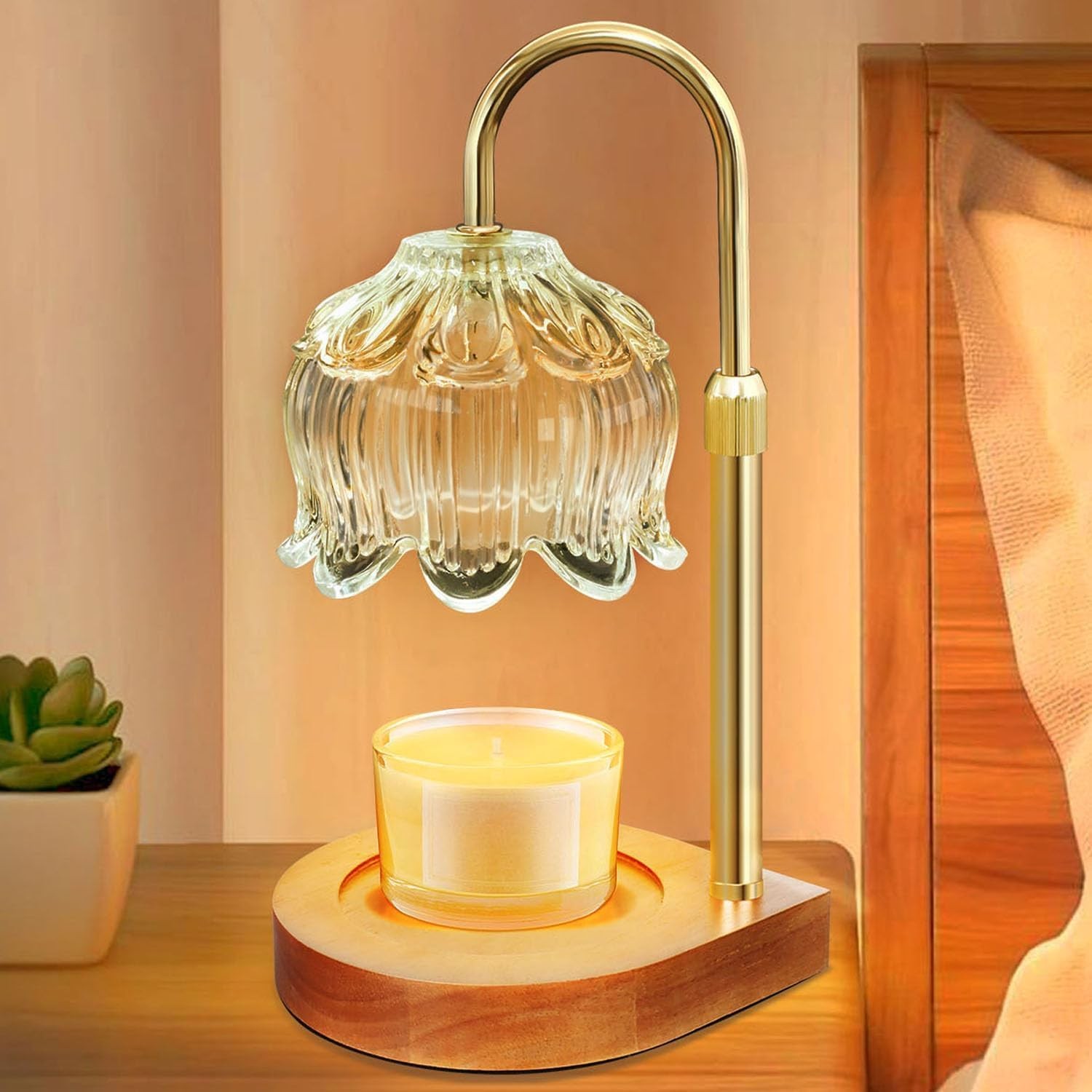 Electric Lp Candle Warmer with Timer - Dimmable Candle Warmer Lp,
