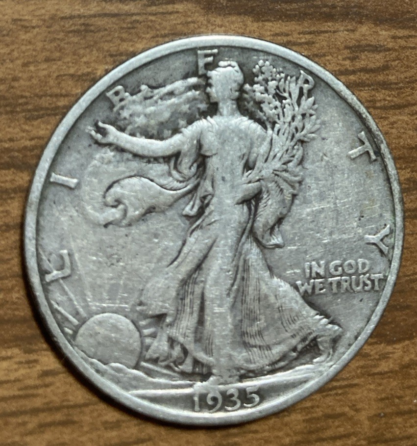 1935 P Walking Liberty Higher Grade VF Mint Silver Half Dollar
