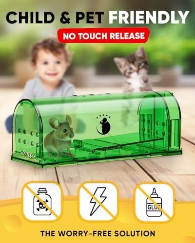 Motel Mouse Humane No Kill Mouse Traps Live Catch & Release - 4 Pack | Kid & ...