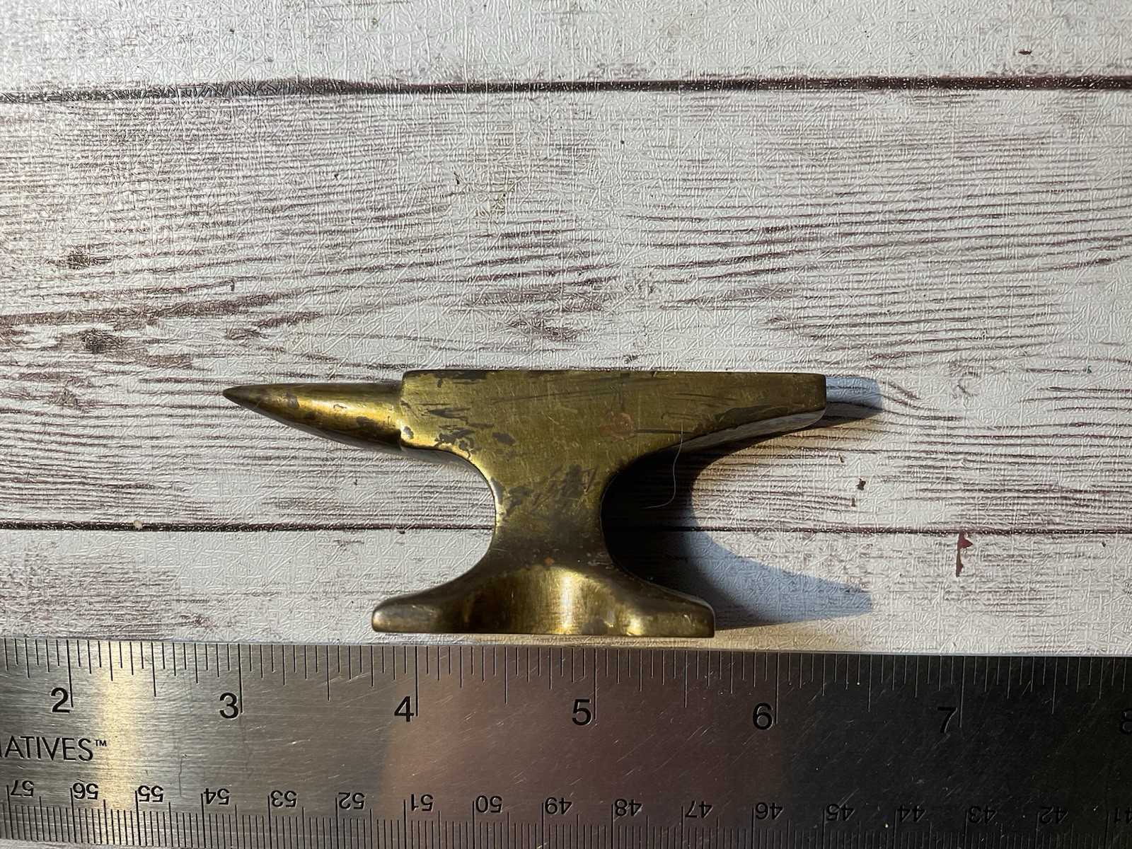 ORIGINAL VINTAGE BRASS JEWELER MINI ANVIL 2