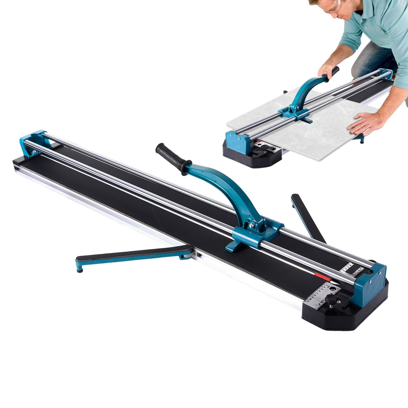 48" Manual Tile Cutter Cutting Machine 1200mm Precise Industrial W/ Laser Guide