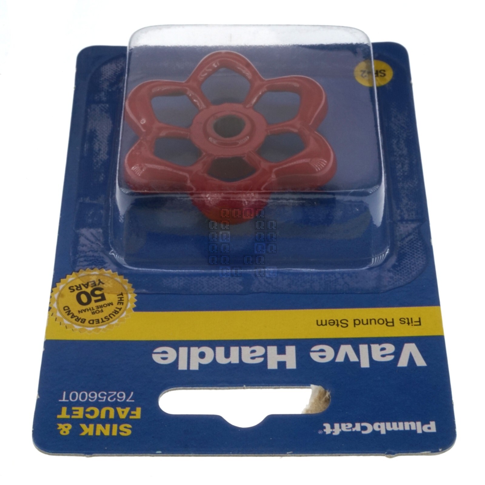 PlumbCraft 7625600T Round Stem Valve Handle, Red