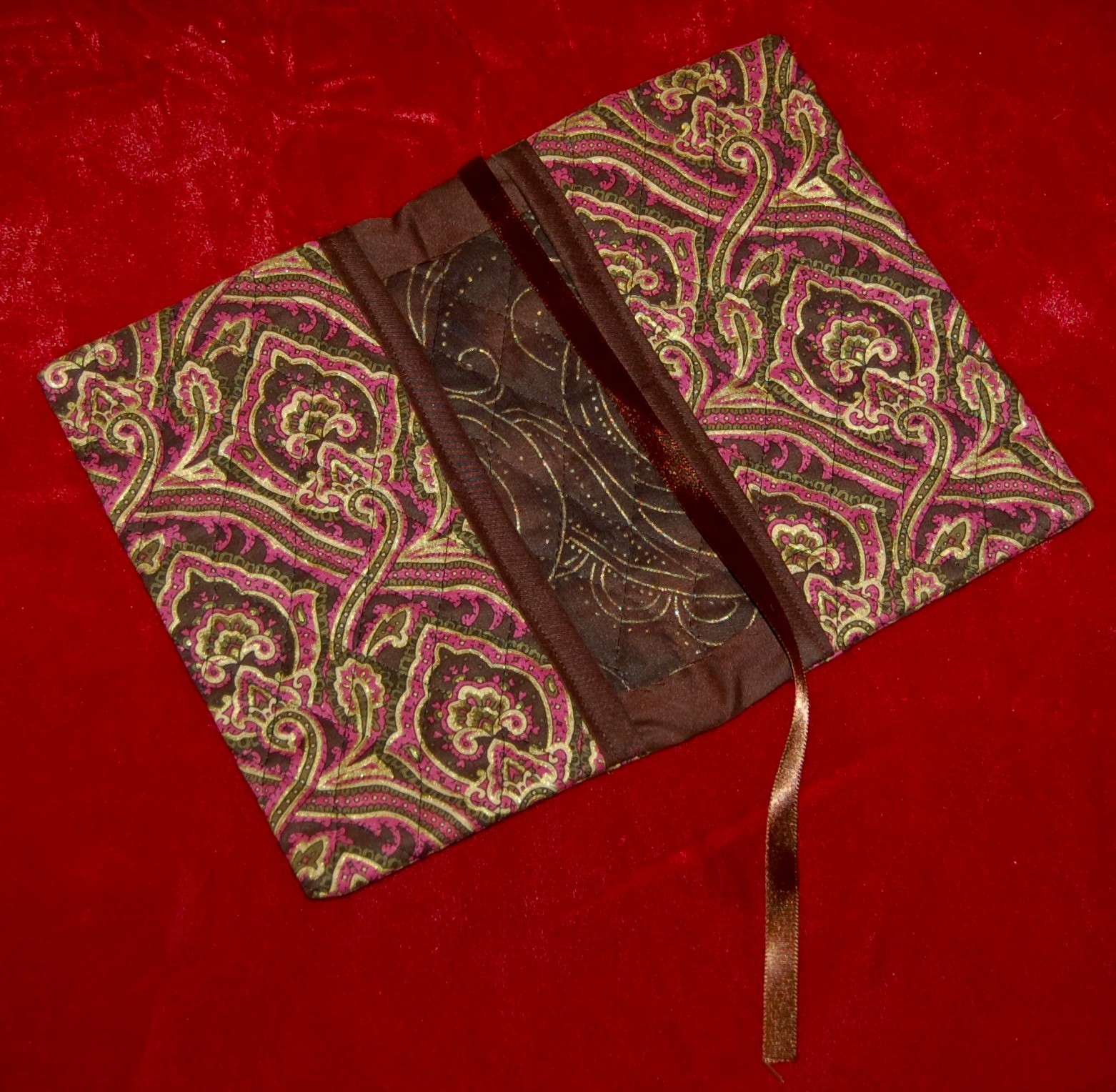 VINTAGE Book Cover With Bookmark Bible Church 100% Cotton Handcrafted in USA