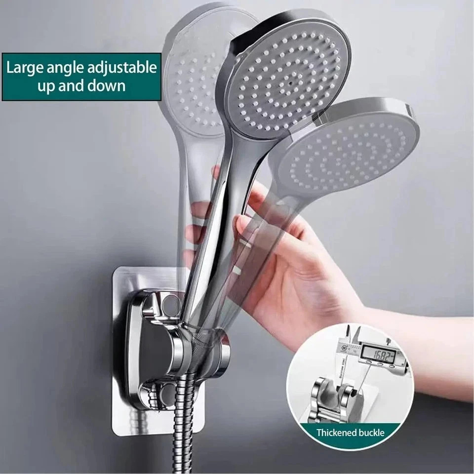 Self Adhesive Shower Head Holder Adjustable Wall Mount Handheld Shower Bracket