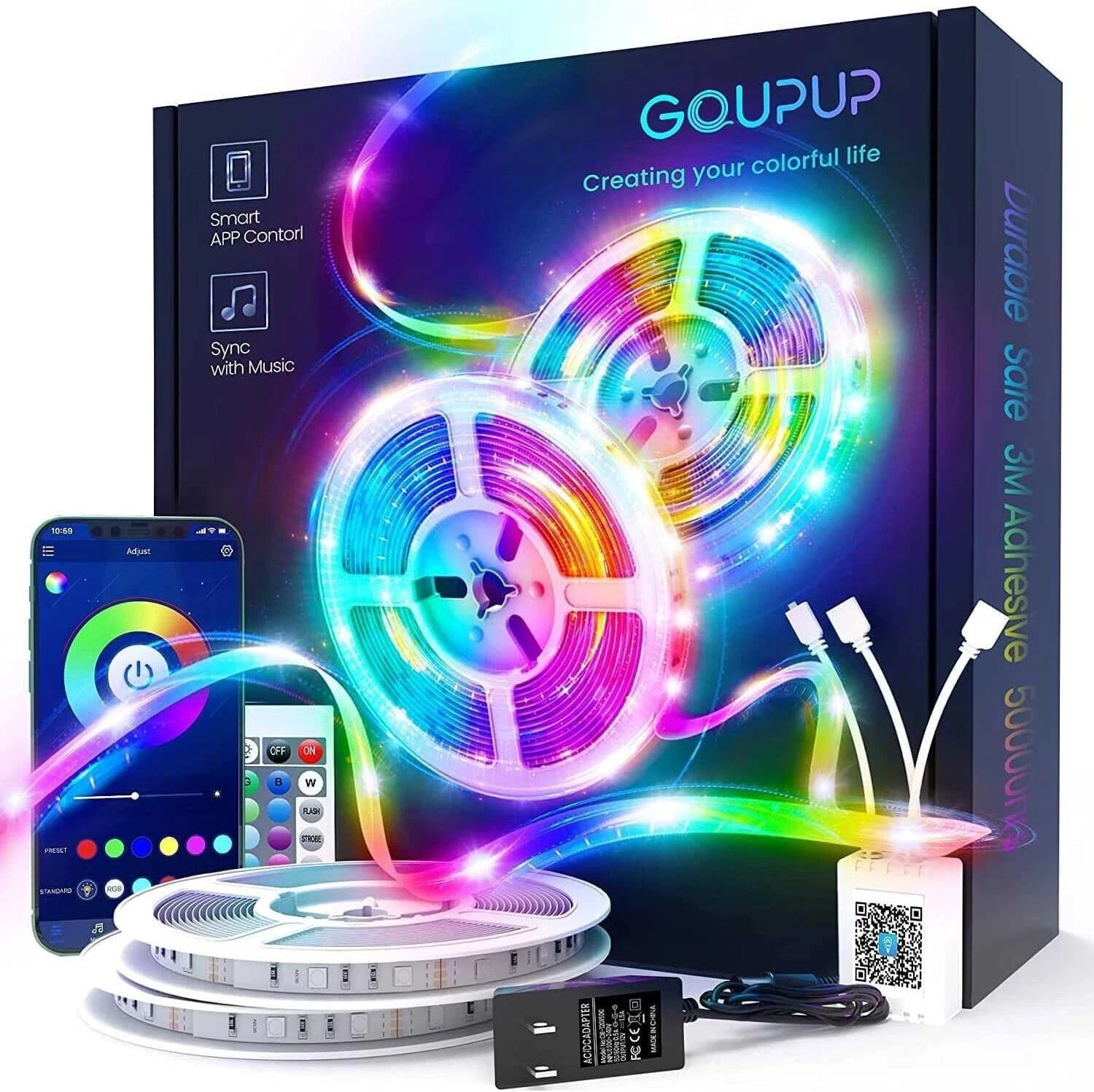 Tiras LED Luces Decoracion RGB Para Cuarto Habitacion Kit Sala 100 Pies Nuevo
