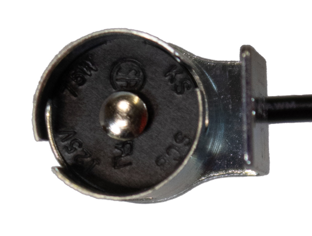 Bayonet Bulb Socket, BA15s base (1156-Style), Wired, 1-hole Flange (parallel)