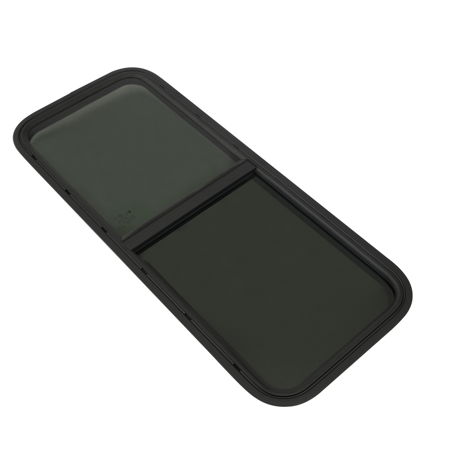 Horizontal Slide Black RV Window Replacement Includes Mounting Ring and Screen