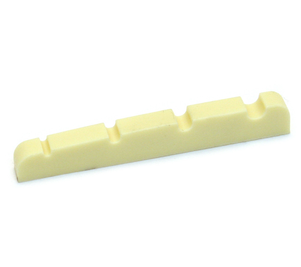 (6) Cream 1-1/2" Slotted Nuts for Fender Jazz J Bass® Guitar BN-ECO-JBC