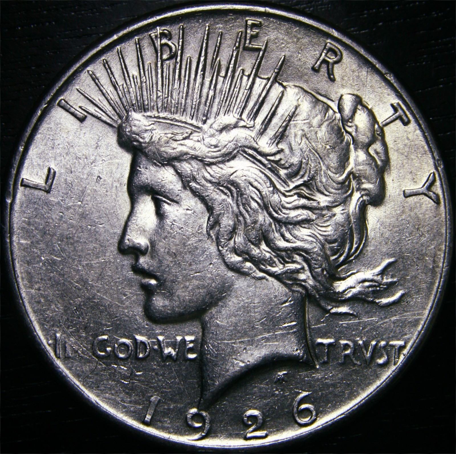 1926 S Peace Dollar 1$ US Coin 90% Silver San Francisco Mint High Graded
