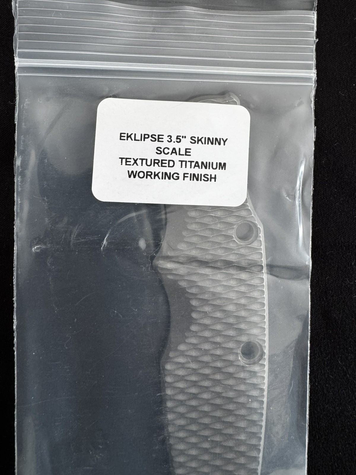 Hinderer Skinny Ellipse 3.5 Titanium Scale Working Finish Textured