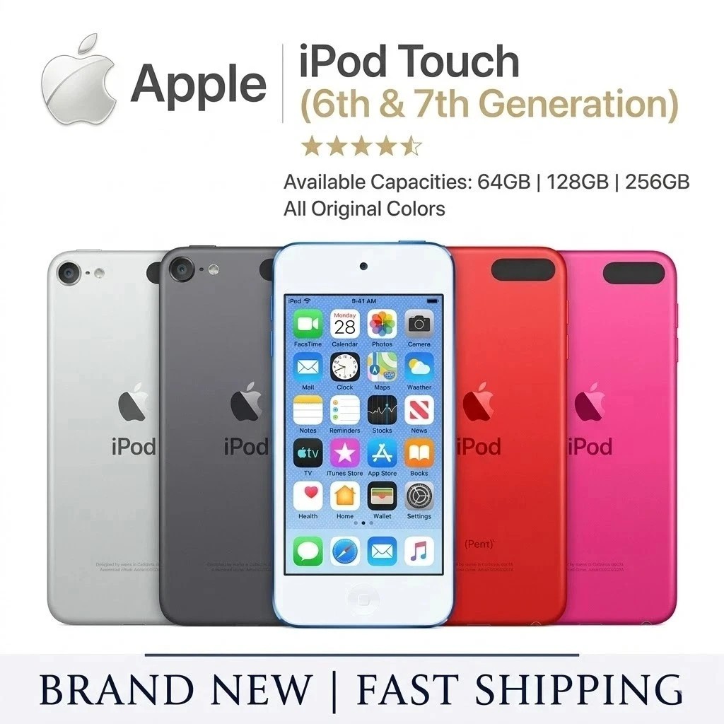 New Sealed Apple iPod Touch 6th 7th Generation 128/256GB Mp4 Fast Shipping Lot