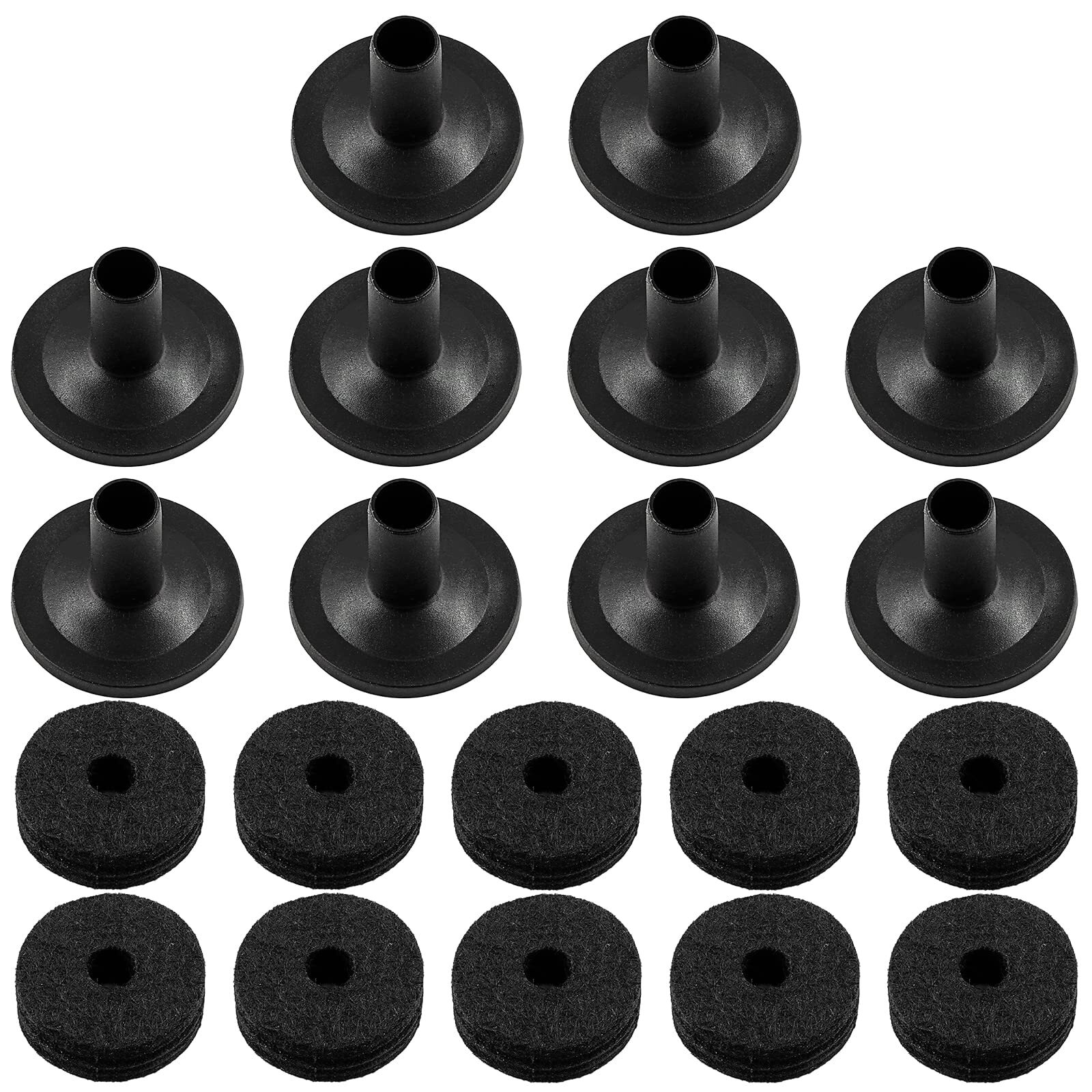 Cymbal Felts Drum Accessories 20 Pcs Felt Cymbal Sleeves Washers Replacement