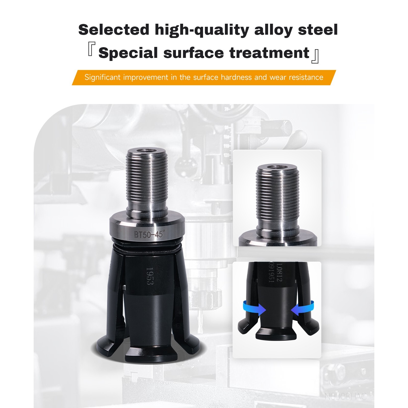 BT30-90° Internal Thread Pull Claw 4 Petal Clamp Pull Claw for CNC Machine