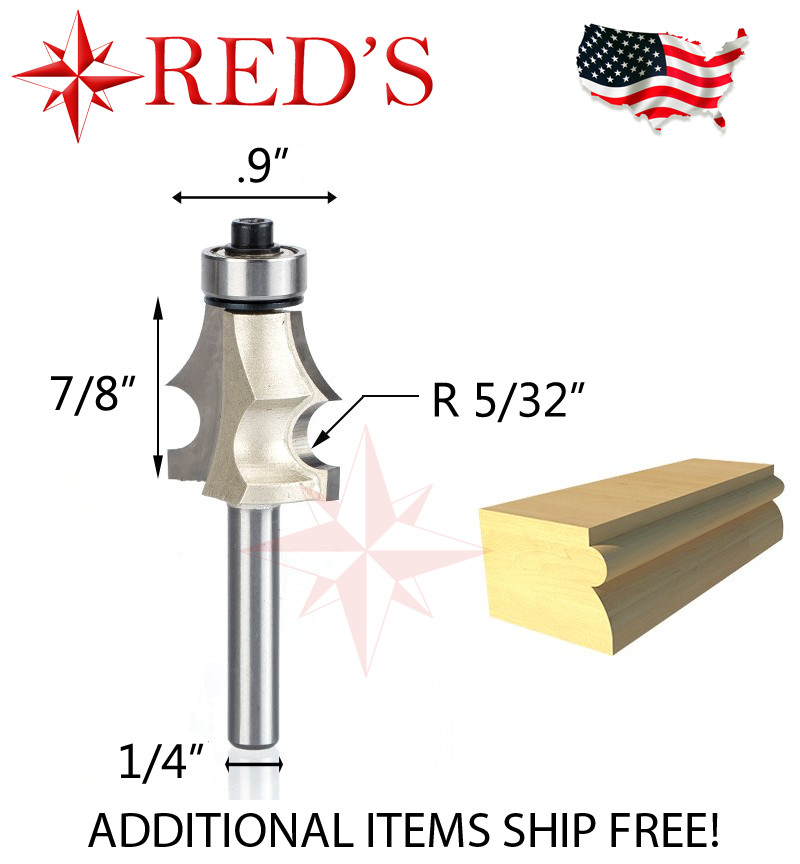 Tideway Carbide Pro LC09070504 drawing line 5/16 bead 1/4" shank router bit