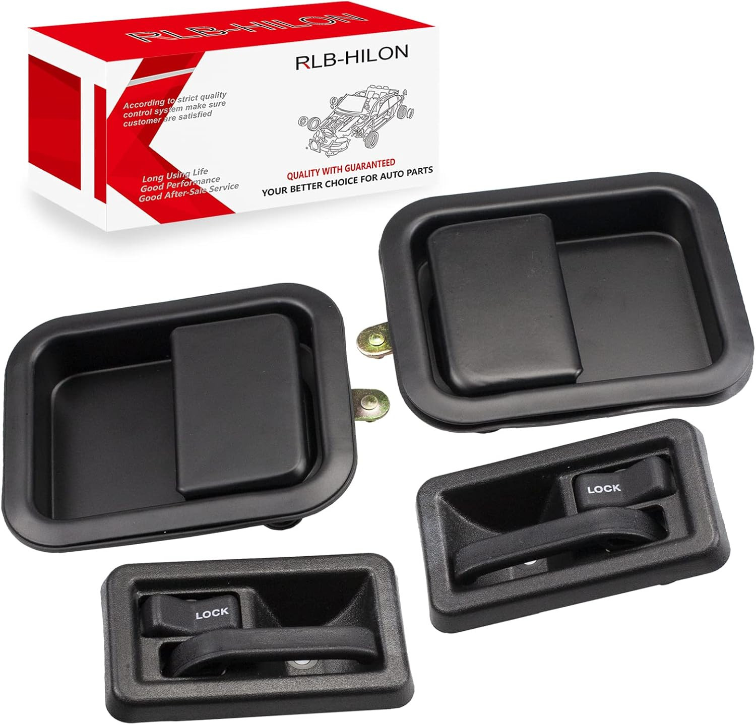 Exterior & Interior Door Handle Compatible with Jeep Model | for Jeep Wrangler 1