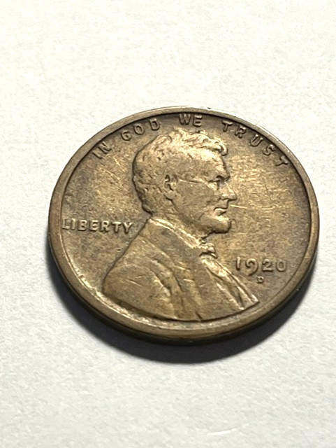 1920-D Lincoln Wheat Cent/VF+ #15575-2