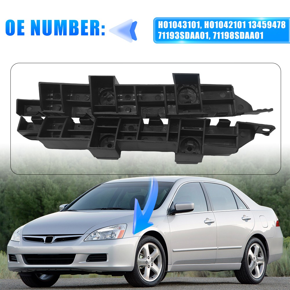 For 2003-2007 Honda Accord Pair Front Bumper Cover Support Brackets