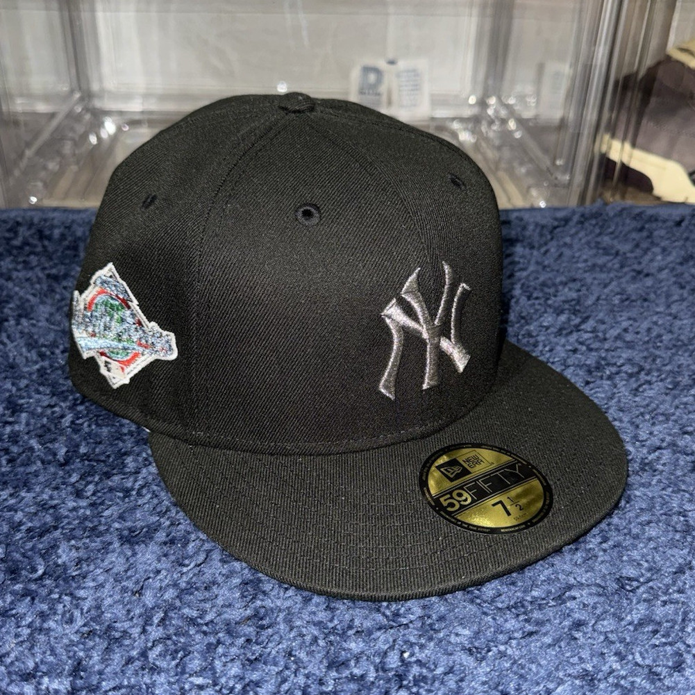 New Era 59FIFTY New York Yankees Fitted Cap Black Side Patch HOMEGAME 7 1/2