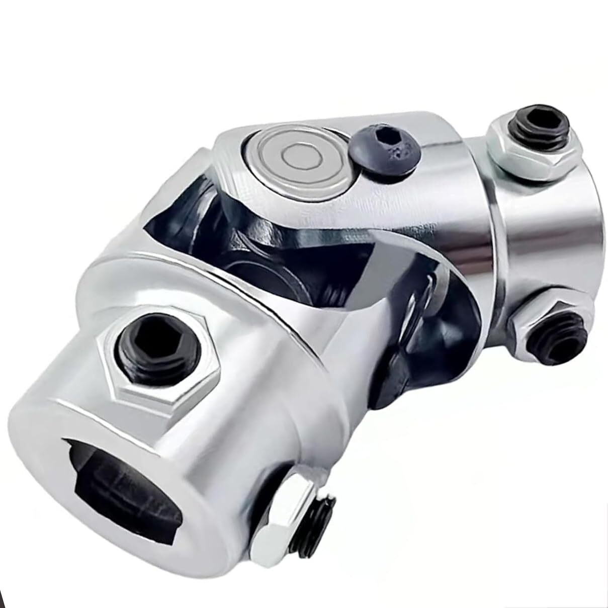 New 3/4" DD X 3/4" DD Universal Steering Chrome Single U Joint Shaft
