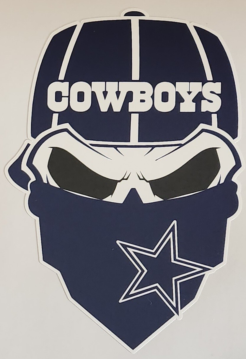 Dallas Cowboys Skull Decal - Lamb Elliot Prescott - FREE SHIP - BUY 2 GET 1 FREE