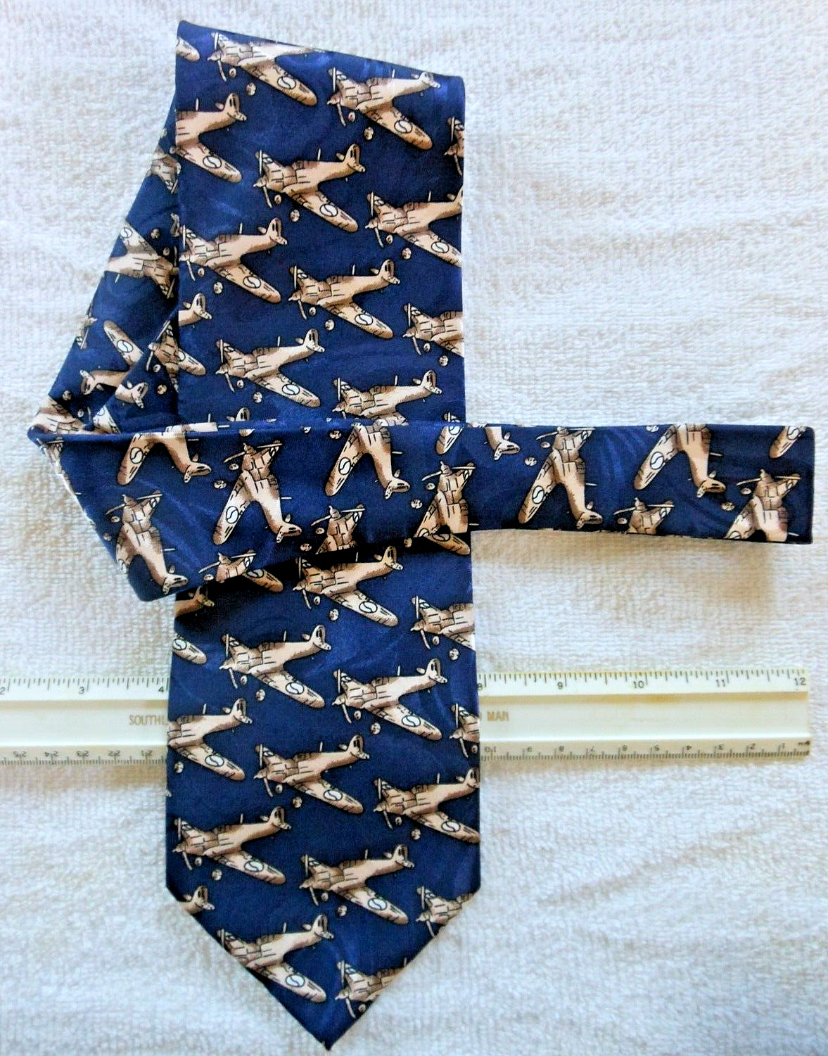 Steven Harris Pilot Aviation Neck Tie Vintage Low-Wing Single Engine Aircraft