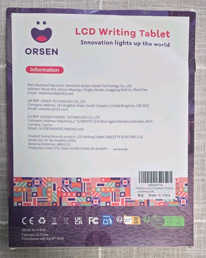 LCD Writing Tablet 8.5 Inch ORSEN LCD eWriter Tablet - Green