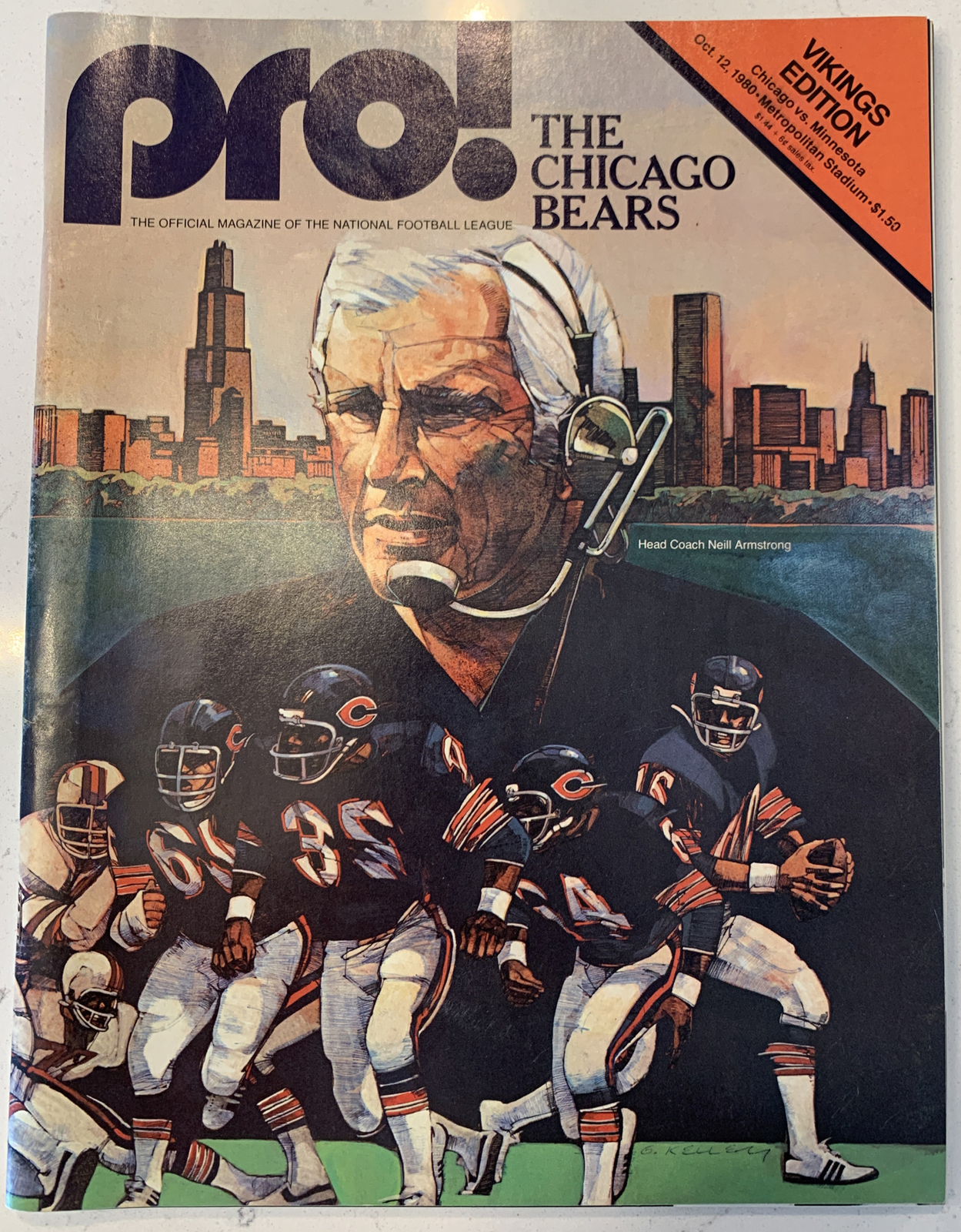 Pro! Football Magazine October 12, 1980 Vikings Vs Bears,Payton Nice! (B111)
