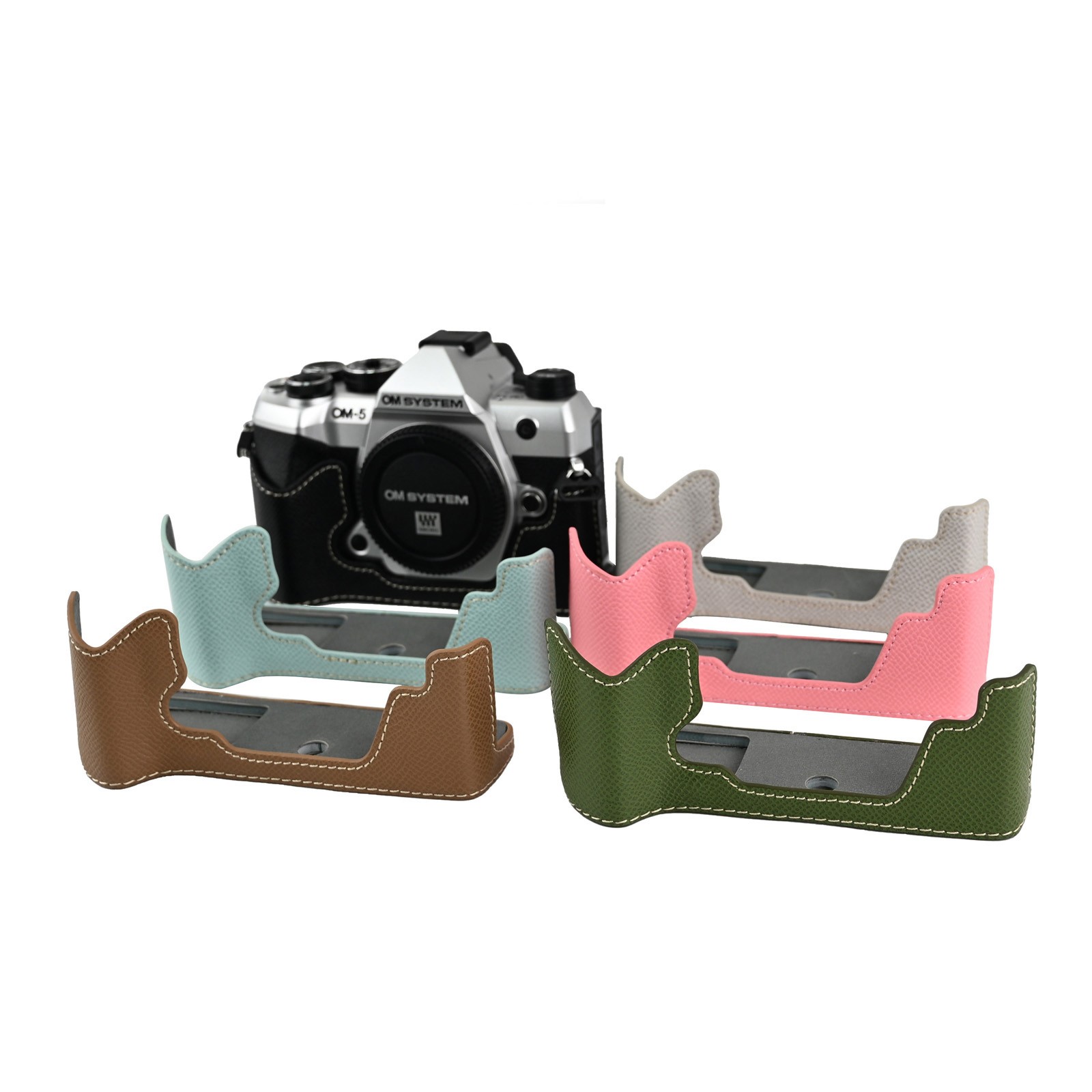 Leather Half case for OM System OM-5 Mark II Camera Bag Grip