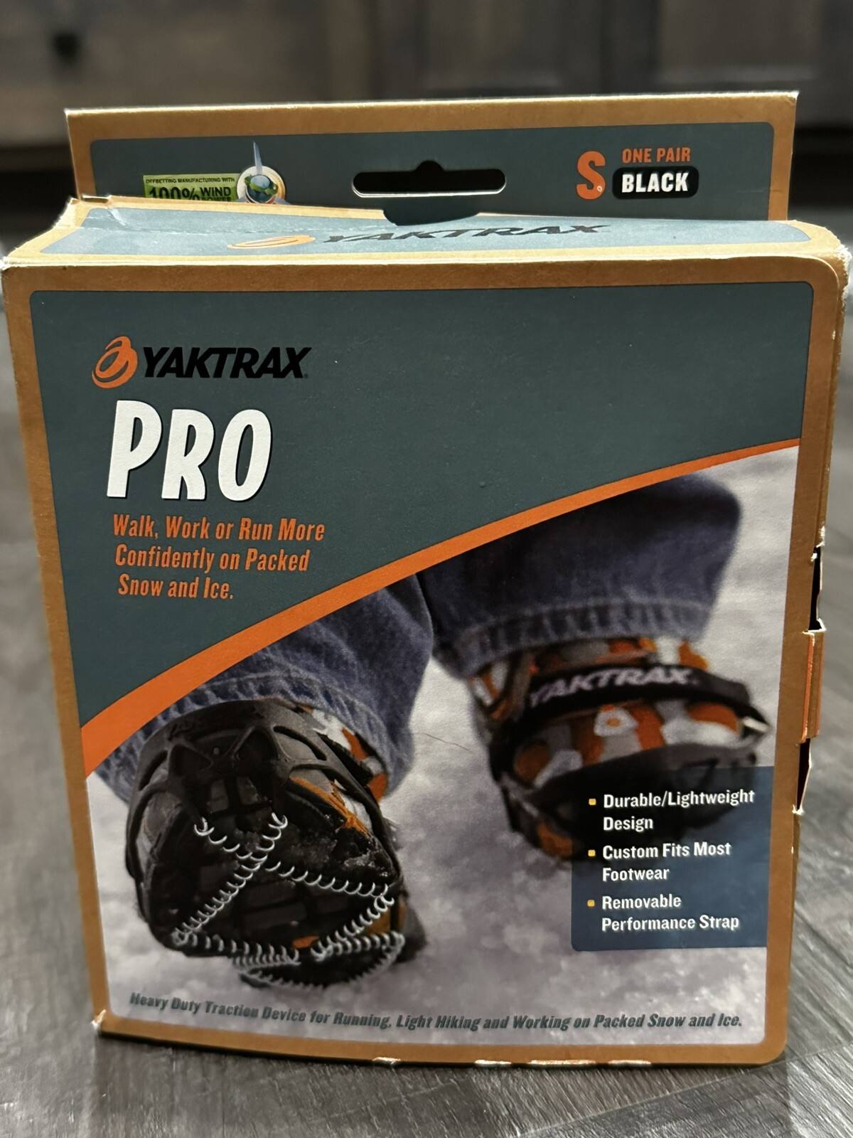 NEW YAKTRAX PRO Heavy Duty Traction Walk Work Run on Snow and Ice - Size Small