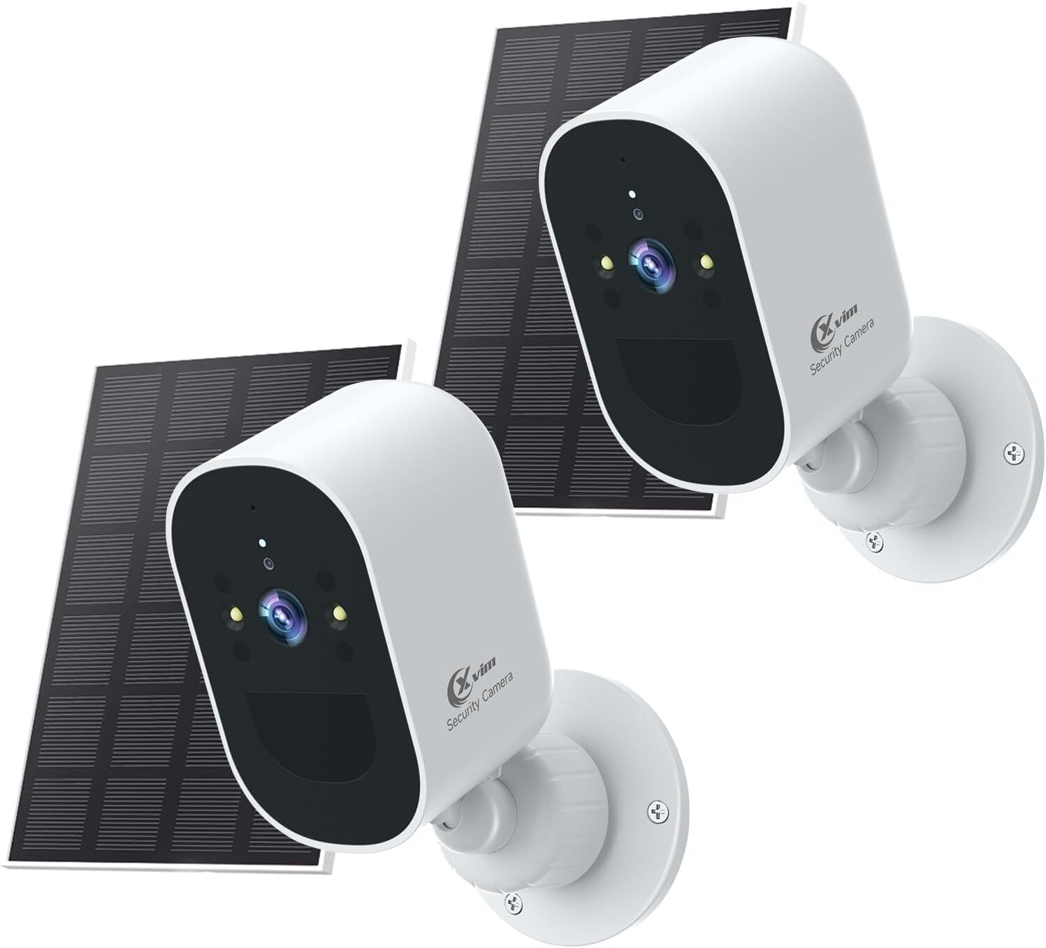 2PCS 1080P Wireless Security Camera 2K WiFi Solar Battery Power Camera Outdoor