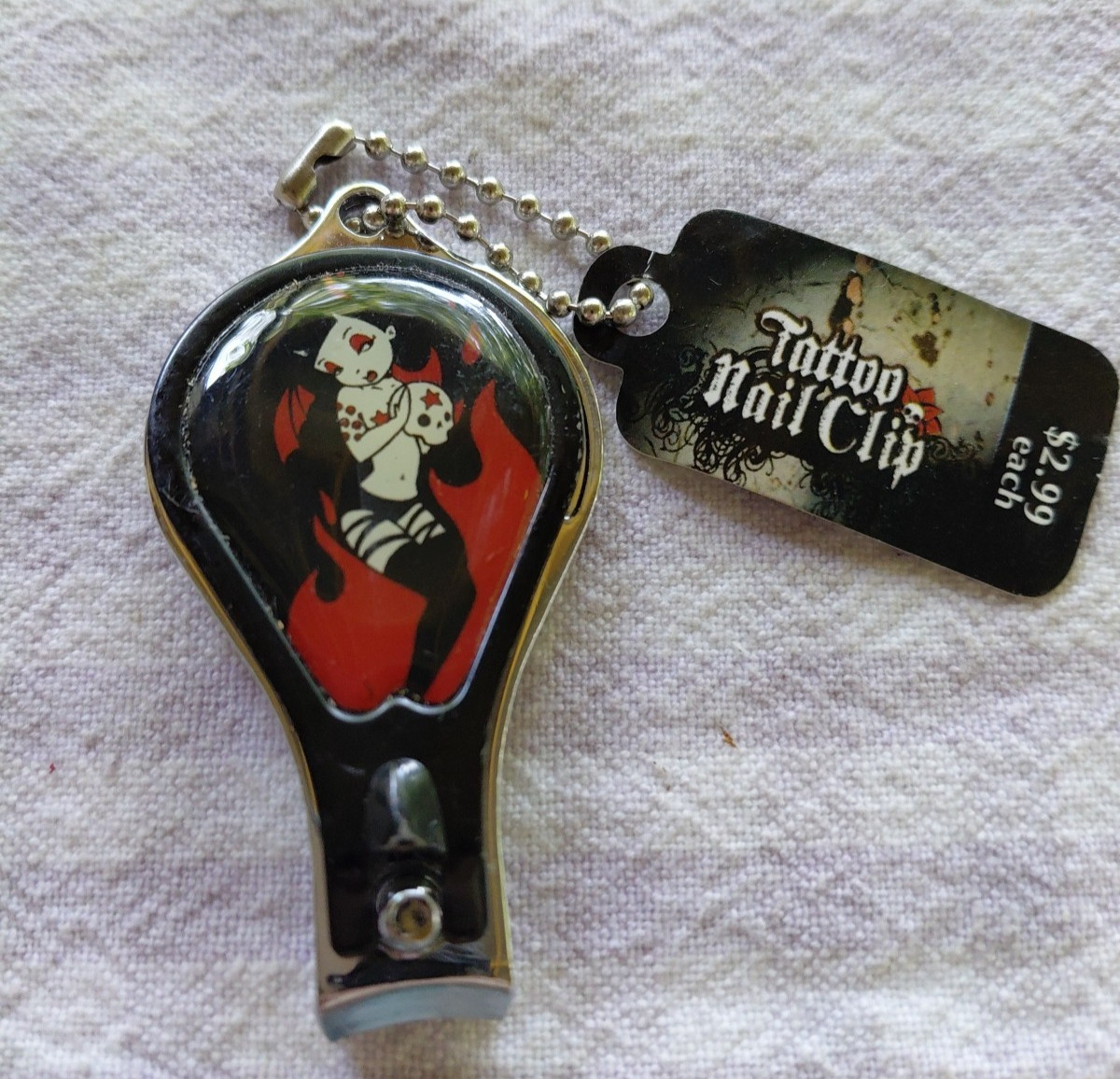 Vintage BAT GIRL  Risqué Bottle Opener /Nail Clippers￼ 4”