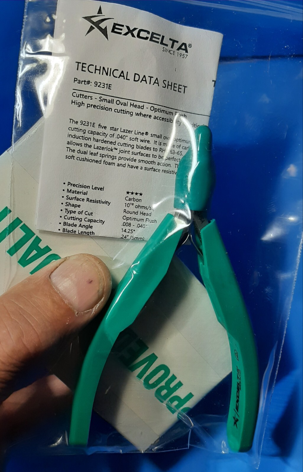 4" EXCELTA 9231E Diagonal Side Flush Cutter Wire Stripper Shears Pliers USA Made