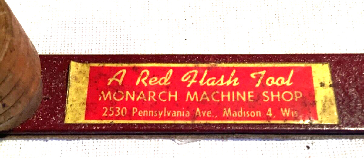 Vintage Monarch Mach. co. Red Flash Inline sander